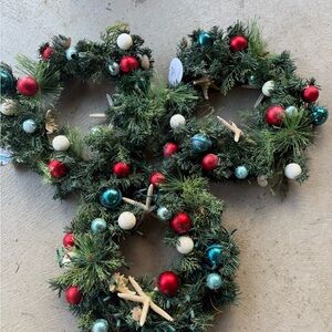 3-set Christmas Wreaths w/ Lights size17x17